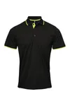 Men´s Contrast Coolchecker® Polo Black (ca. Pantone Black C) / Lime (ca. Pantone 382C)