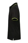 Men´s Contrast Coolchecker® Polo Black (ca. Pantone Black C) / Lime (ca. Pantone 382C)