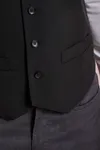 Men´s Lined Polyester Waistcoat Black (ca. Pantone Black 3C)