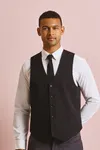 Men´s Lined Polyester Waistcoat Black (ca. Pantone Black 3C)