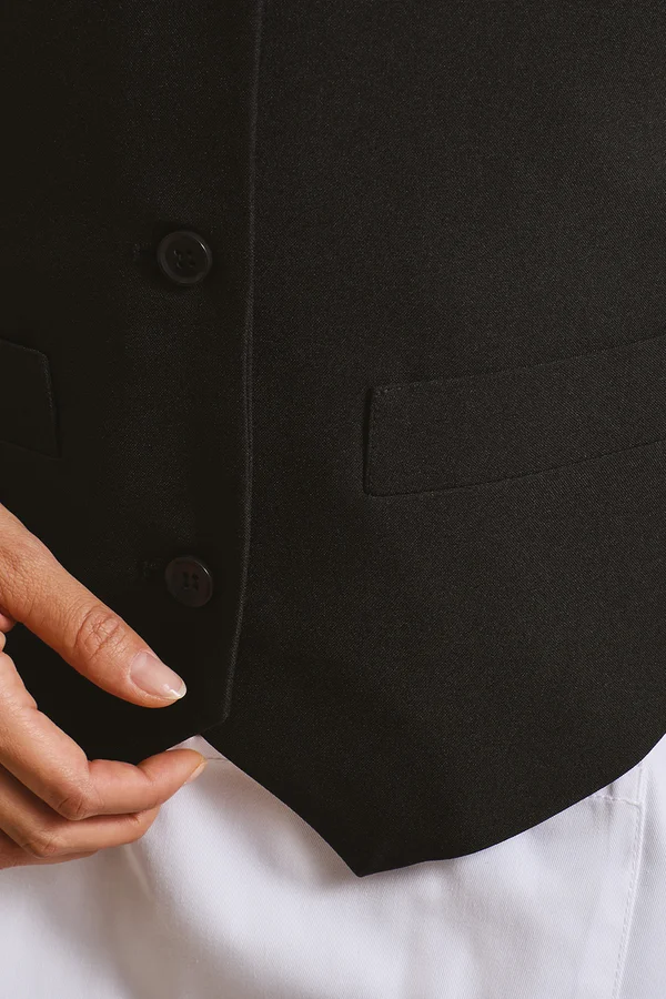 Women´s Lined Polyester Waistcoat Black (ca. Pantone Black 3C)