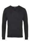 Men´s V-Neck Knitted Sweater Charcoal
