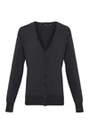 Women´s Button Through Knitted Cardigan Charcoal