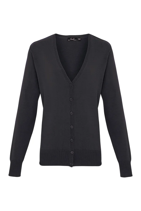 Women´s Button Through Knitted Cardigan Charcoal