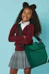 Junior Book Bag With Strap Bottle Green