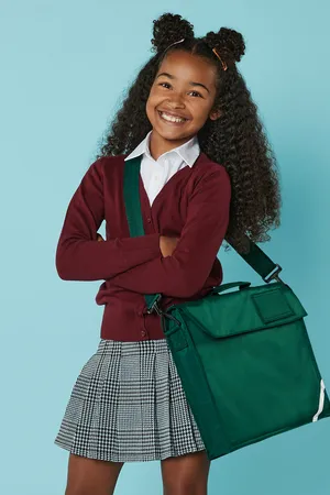 Junior Book Bag With Strap Bottle Green