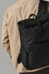 Q-Tech Charge Roll-Top Backpack Black