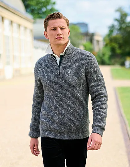 Solomon Zip-Neck Knitted Pullover