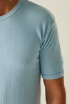 Thermal Short Sleeve Vest Blue
