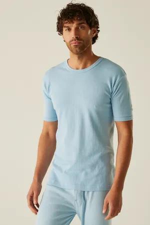 Thermal Short Sleeve Vest Blue