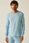 Thermal Long Sleeve Vest Blue