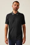 Contrast Coolweave Polo Black / Seal Grey (Solid)