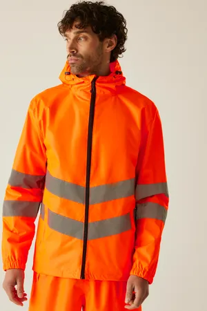 Pro Hi-Vis Packaway Jacket Orange