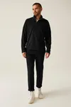 Micro Zip Neck Black