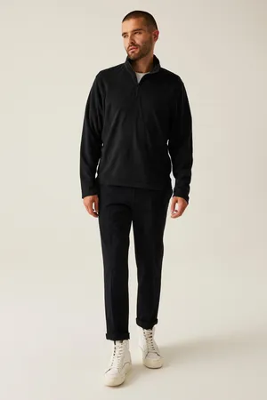 Micro Zip Neck Black