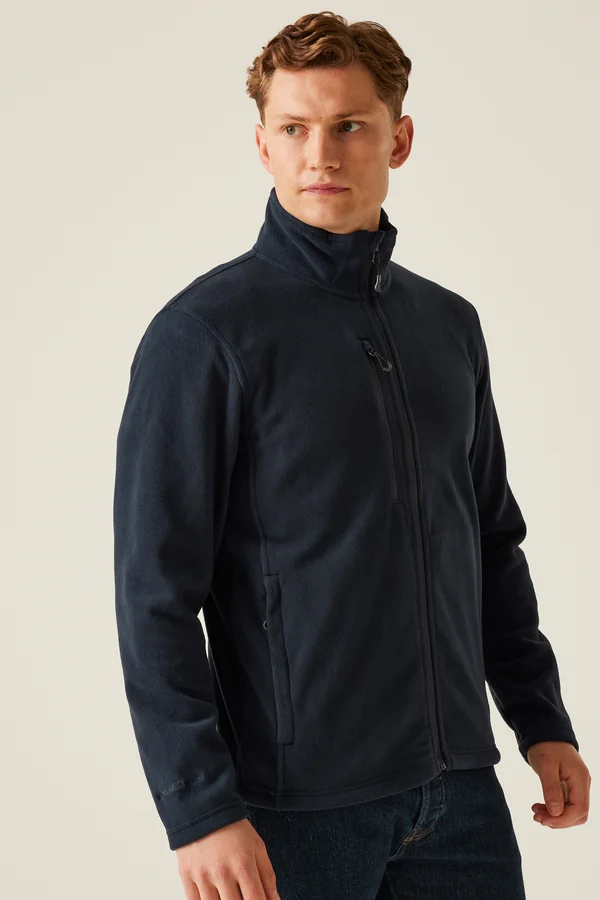 Honestly Made Recycled Full Zip Fleece Jacket Navy