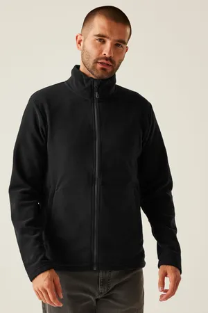 Honestly Made Recycled Full Zip Microfleece Black