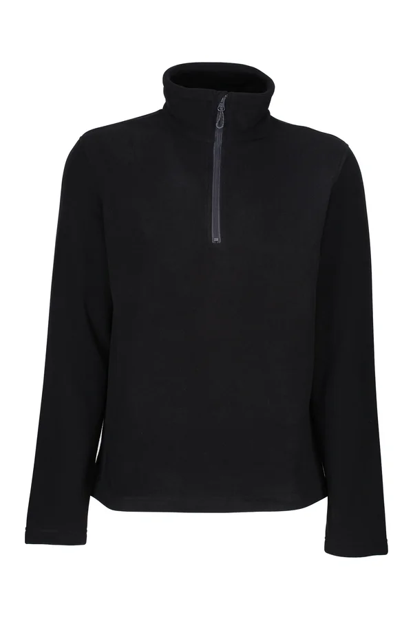 Honestly Made Recycled Half Zip Fleece Black
