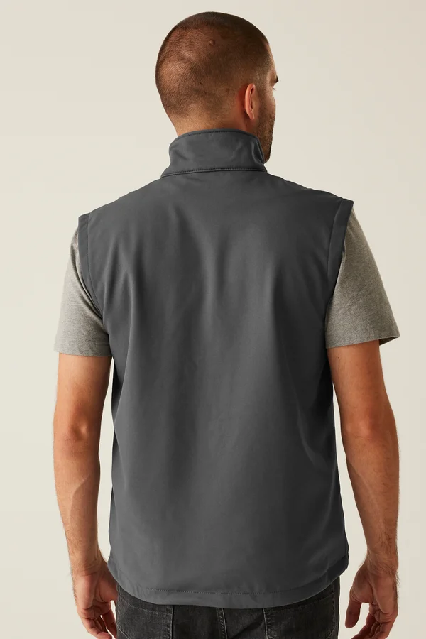 Men´s Octagon II Printable Softshell Bodywarmer Seal Grey (Solid) / Black