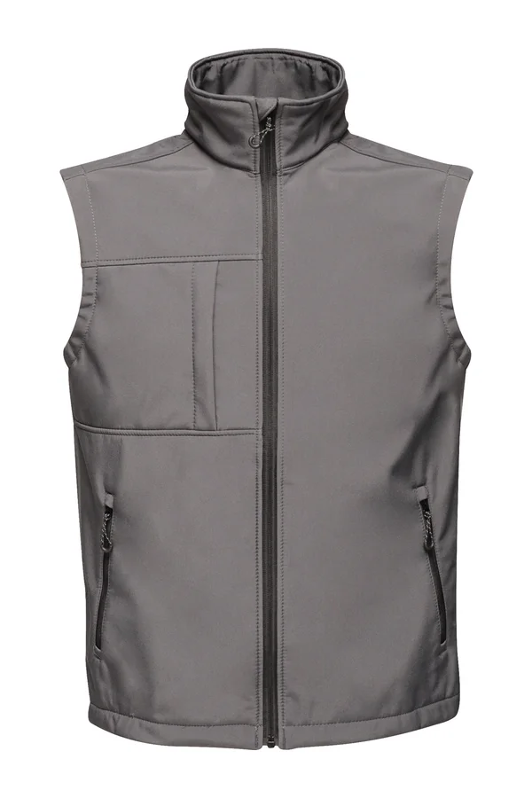 Men´s Octagon II Printable Softshell Bodywarmer Seal Grey (Solid) / Black