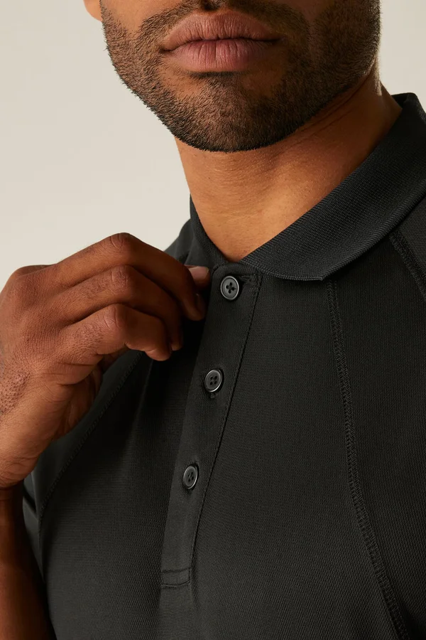 Coolweave Wicking Polo Black