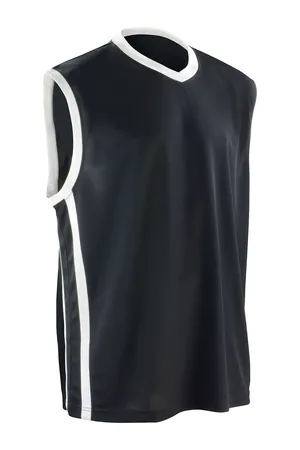 Men´s Basketball Quick Dry Top Black / White