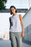 Women´s High Neck Slash Armhole Vest