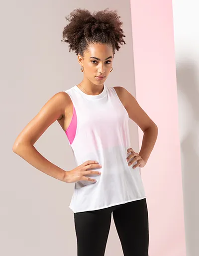 Women´s High Neck Slash Armhole Vest