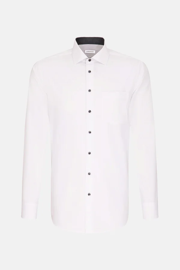 Men´s Shirt Poplin Regular Fit Long Sleeve White