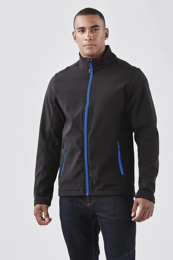 Men´s Orbiter Softshell Jacket Black / Azure Blue