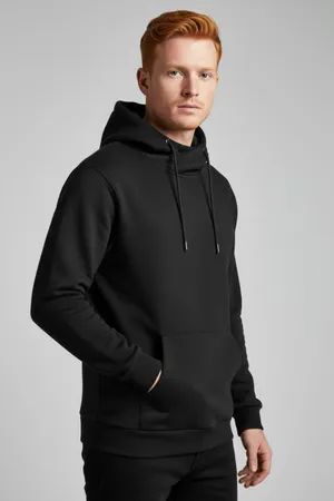 Organic Cotton Unisex Hoodie deep black
