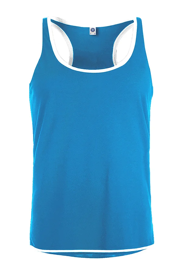 Men´s Contrast Sports Vest Atoll / White