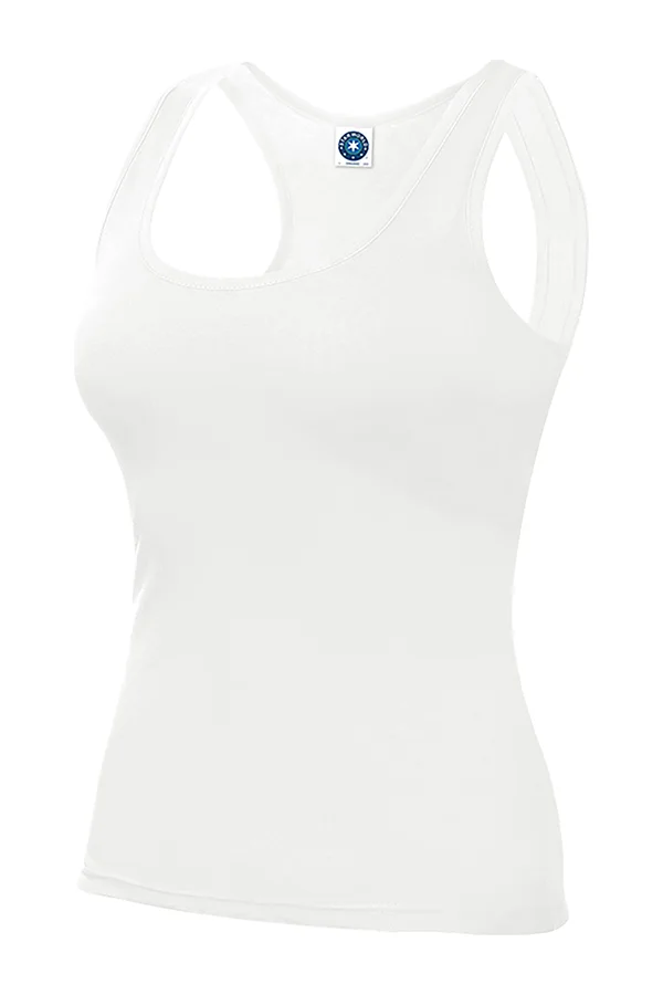 Racer Back Vest White