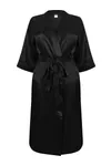 Ladies´ Satin Robe Black