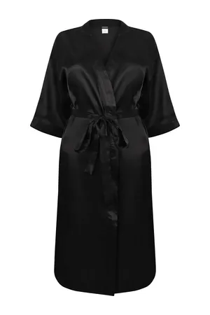 Ladies´ Satin Robe Black