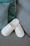 Waffle Mule Slippers White