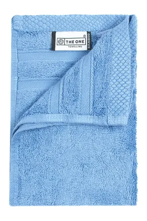 Bamboo Guest Towel Aqua Azure
