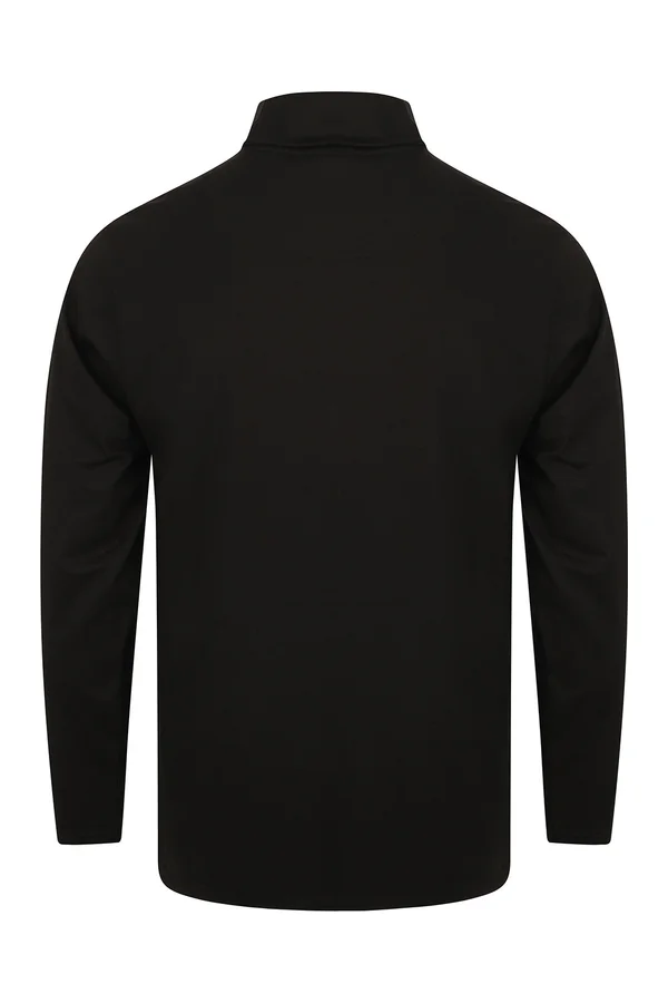 Roll-Neck Long-Sleeve Top Black