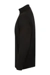 Roll-Neck Long-Sleeve Top Black