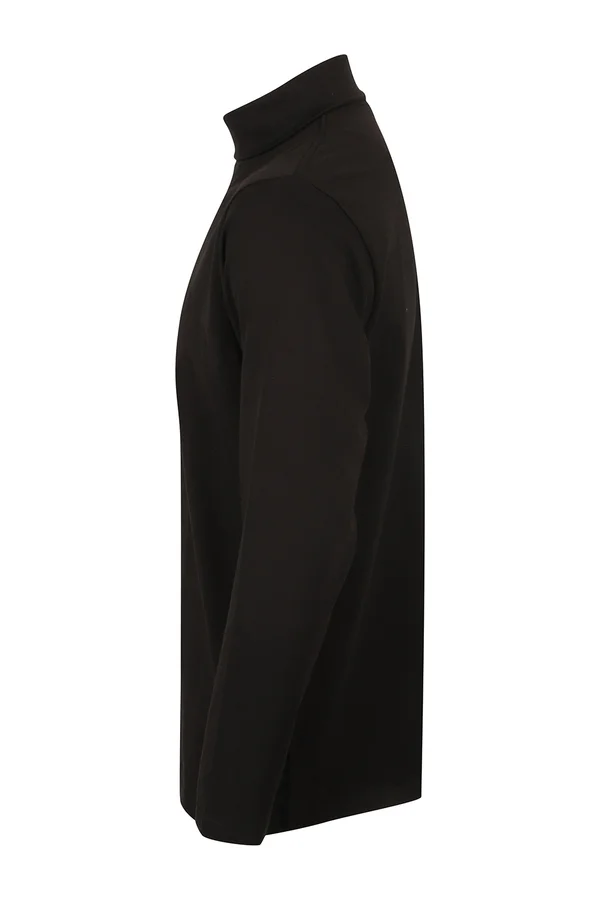 Roll-Neck Long-Sleeve Top Black