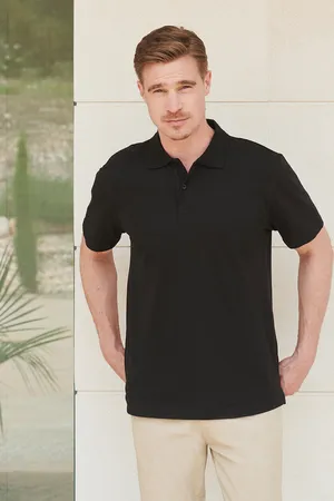 Men´s Stretch Piqué Polo Shirt Black