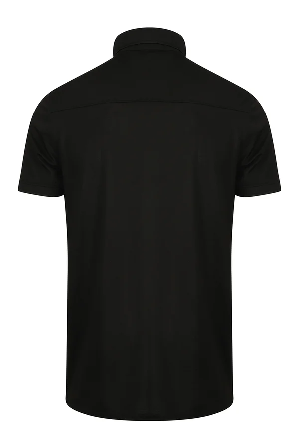 Men´s Slim Fit Stretch Polo Shirt + Wicking Finish Black
