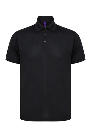 Recycled Polyester Polo Shirt Black