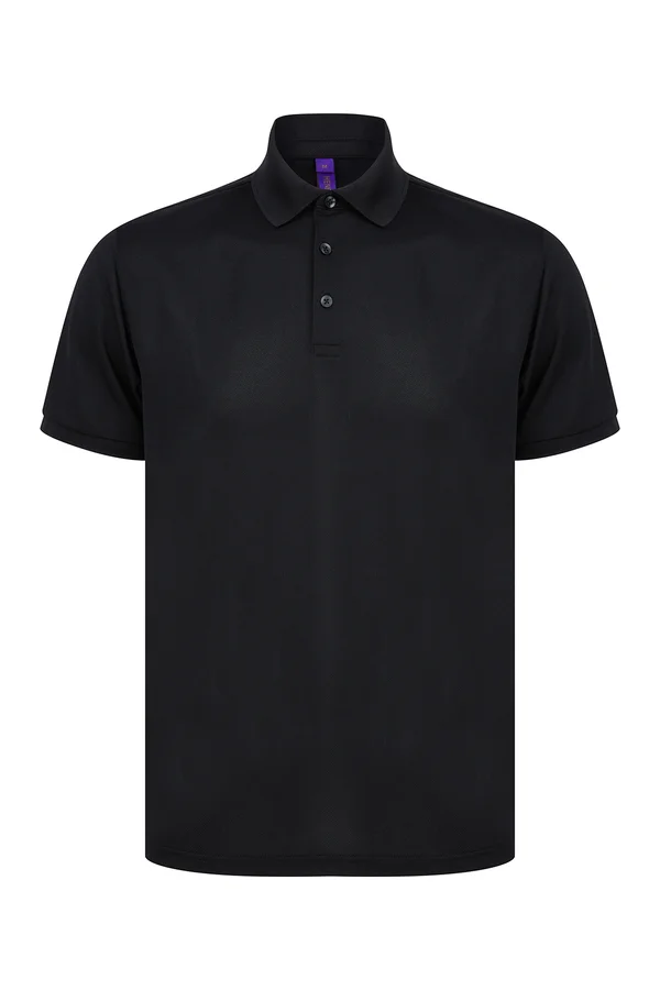 Recycled Polyester Polo Shirt Black