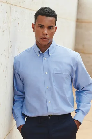 Men´s Classic Long Sleeved Oxford Shirt Blue Oxford