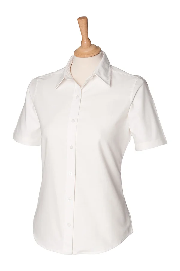 Ladies´ Classic Short Sleeved Oxford Shirt White