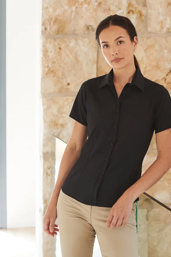Ladies´ Wicking Short Sleeve Shirt Black