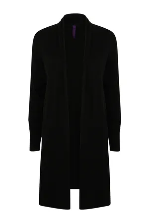 Ladies´ Longline Open Cardigan Black