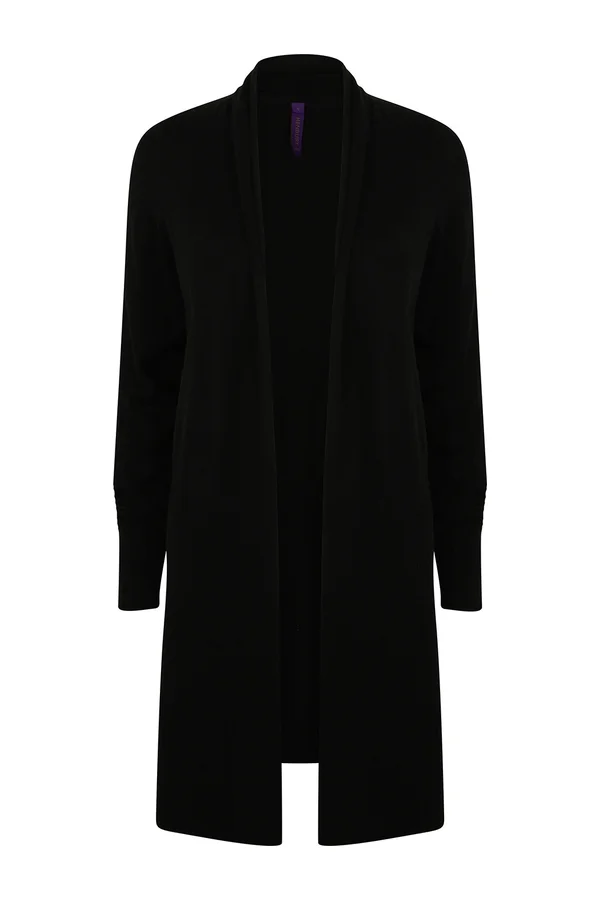 Ladies´ Longline Open Cardigan Black