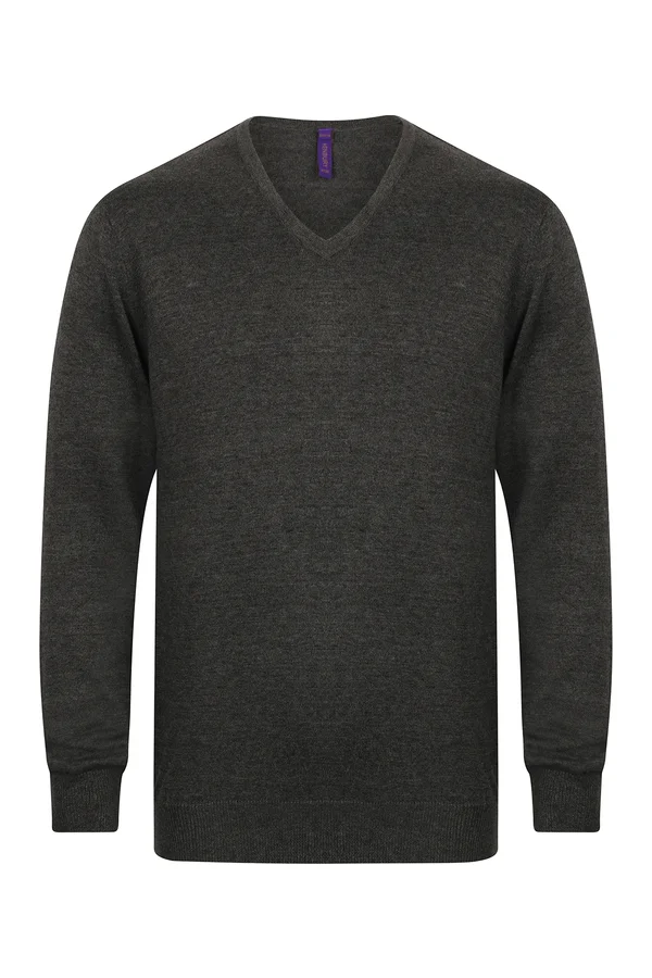 Men´s Lightweight V-Neck Jumper Grey Marl